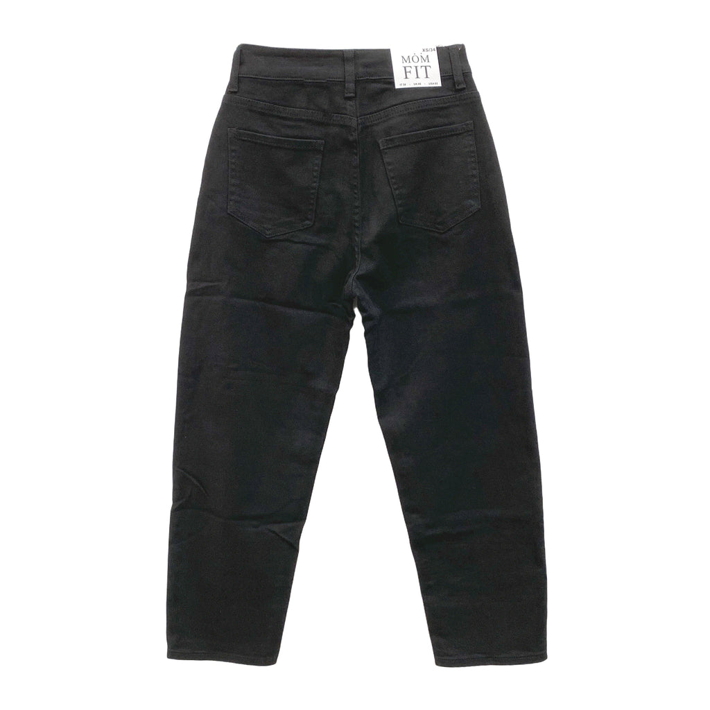Γυναικείo τζιν παντελόνι mom fit Μαύρο 07713