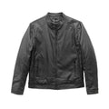 Ανδρικό μπουφάν δερματίνη XL-5XL Μαύρο 3289
