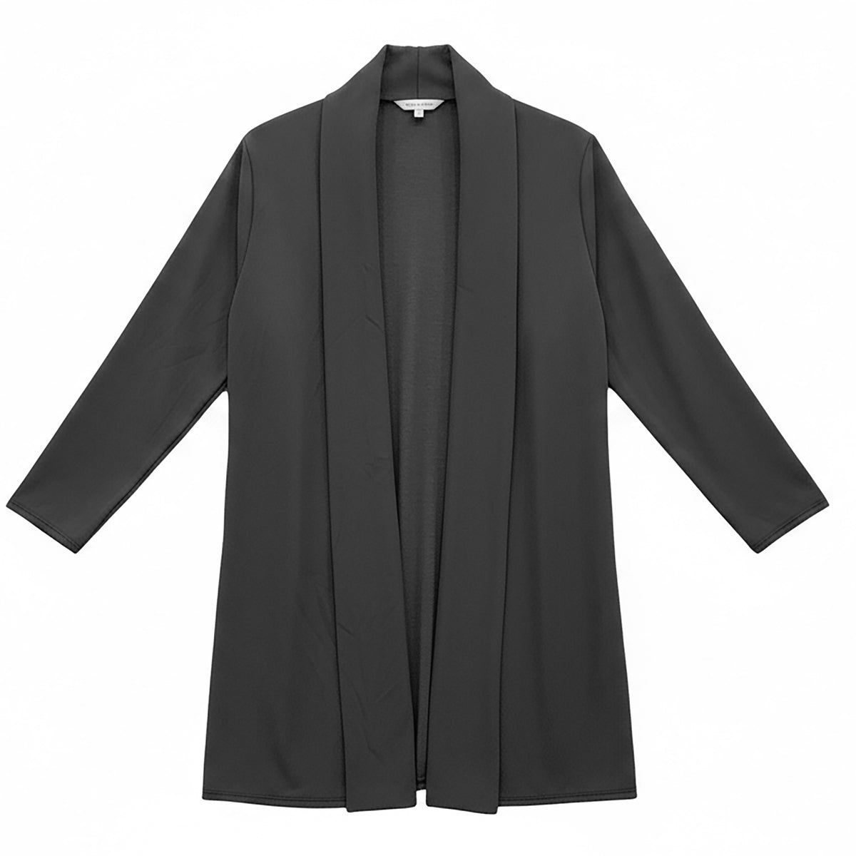 Γυναικεία ζακέτα-σακάκι plus-size χωρίς κούμπωμα Μαύρο 9115
