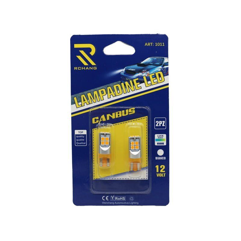 Rchang LED Φώτα αυτοκινήτου Canbus 10-10SMD-3030 T10 Κίτρινο 12V - LED Lamp