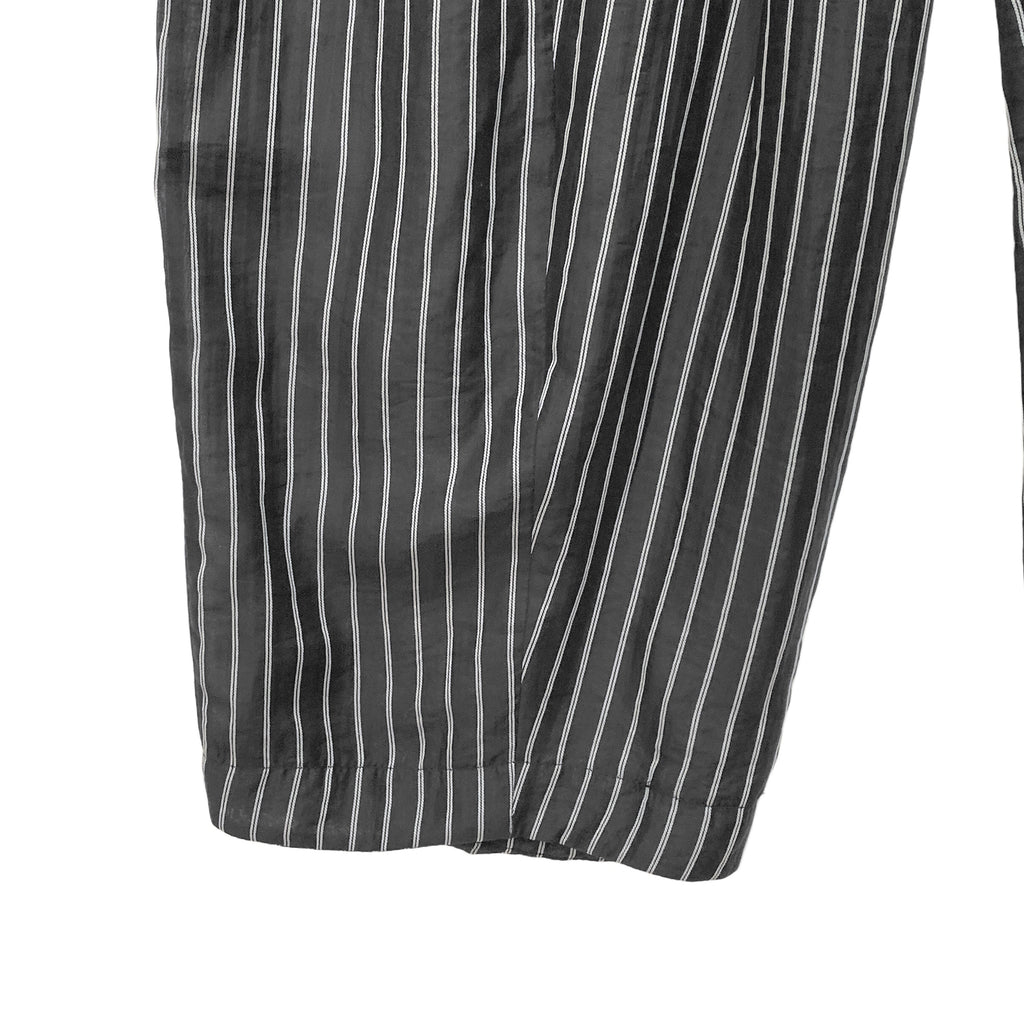 Γυναικείο παντελόνι wide-leg ριγές LUMINA Μαύρο LD6124