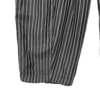 Γυναικείο παντελόνι wide-leg ριγές LUMINA Μαύρο LD6124