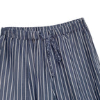 Γυναικείο παντελόνι wide-leg ριγές LUMINA Μπλε LD6124