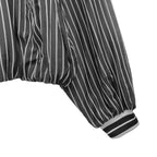 Γυναικείο bomber jacket με ριγές LUMINA Μαύρο LD6123