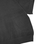 Κοντομάνικη γυναικεία πλεκτό μπλούζα oversized με στρας στους ώμους Μαύρο 2932 ANSIN