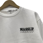 Μπλούζα φούτερ wassup επένδυση φλις Λευκό 8787 ANSIN