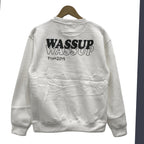 Μπλούζα φούτερ wassup επένδυση φλις Λευκό 8787 ANSIN
