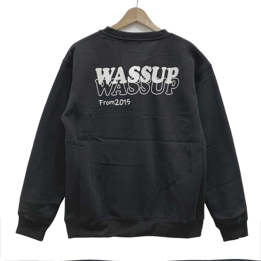 Μπλούζα φούτερ wassup επένδυση φλις Μαύρο 8787 ANSIN