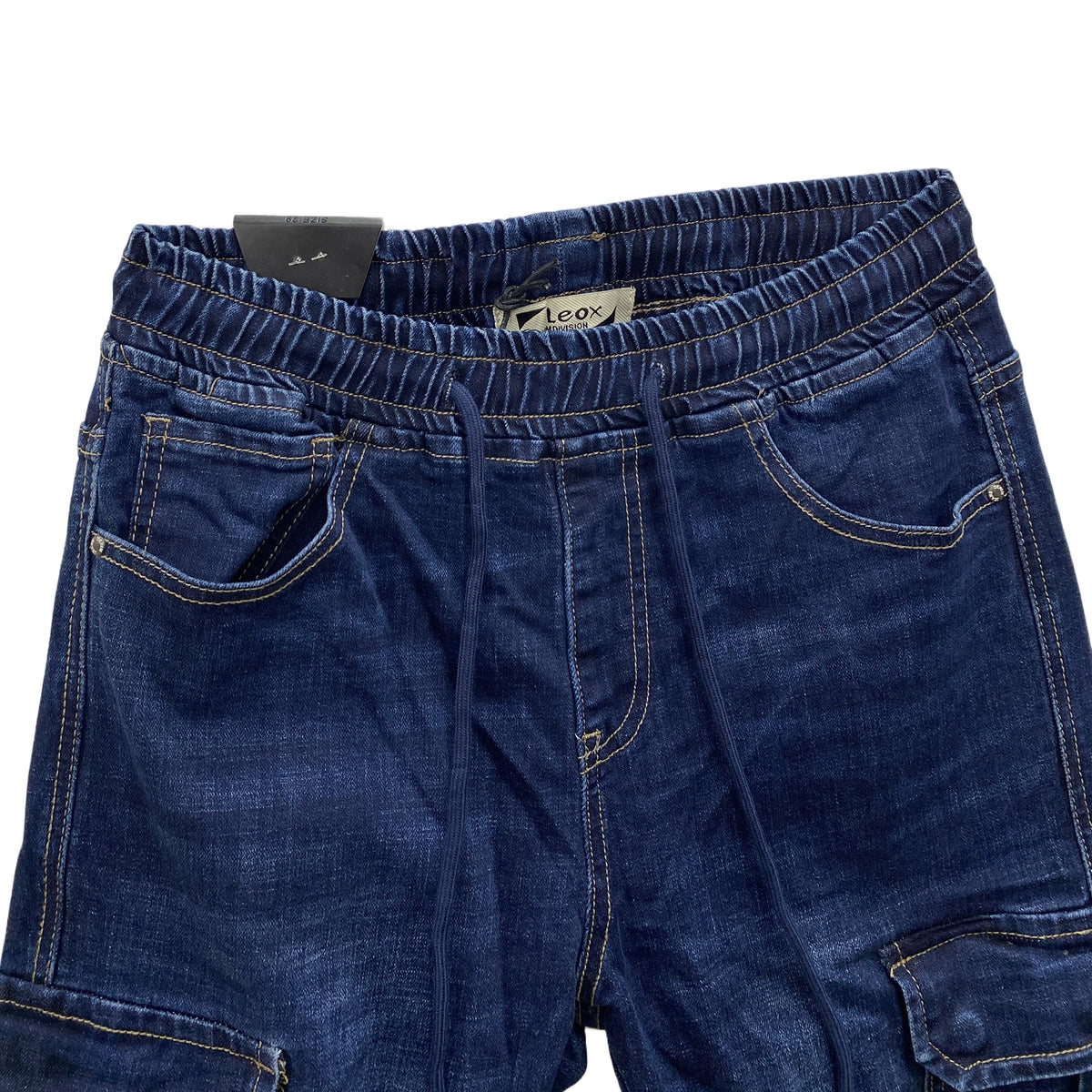 Ανδρικό τζιν παντελόνι cargo σε στυλ jogger Μπλε 95986 ANSIN