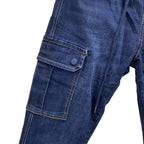 Ανδρικό τζιν παντελόνι cargo σε στυλ jogger Μπλε 95986 ANSIN
