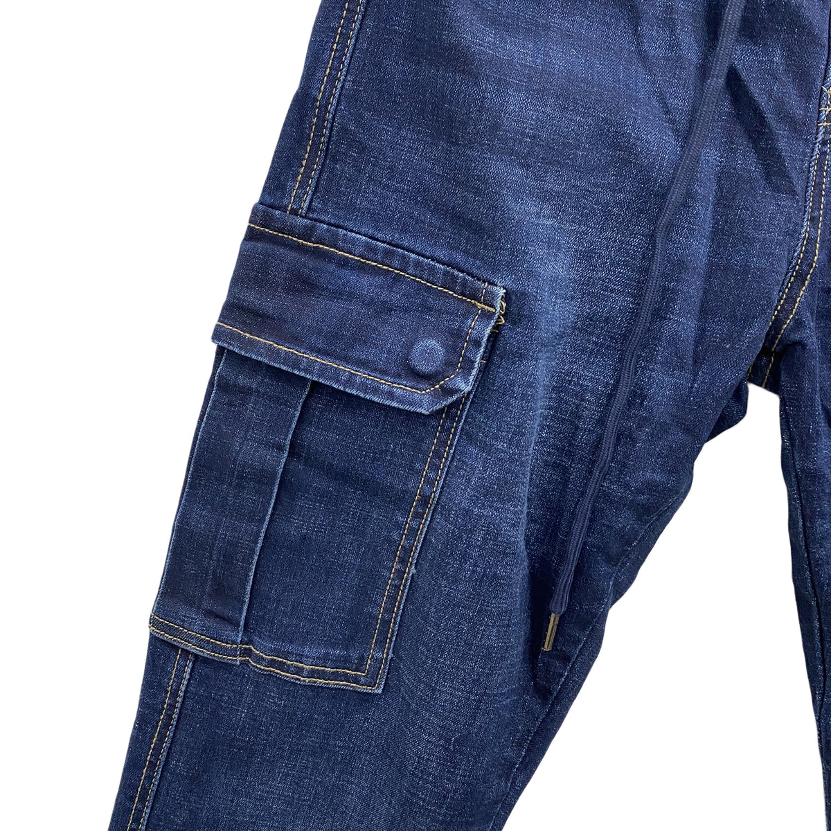Ανδρικό τζιν παντελόνι cargo σε στυλ jogger Μπλε 95986 ANSIN