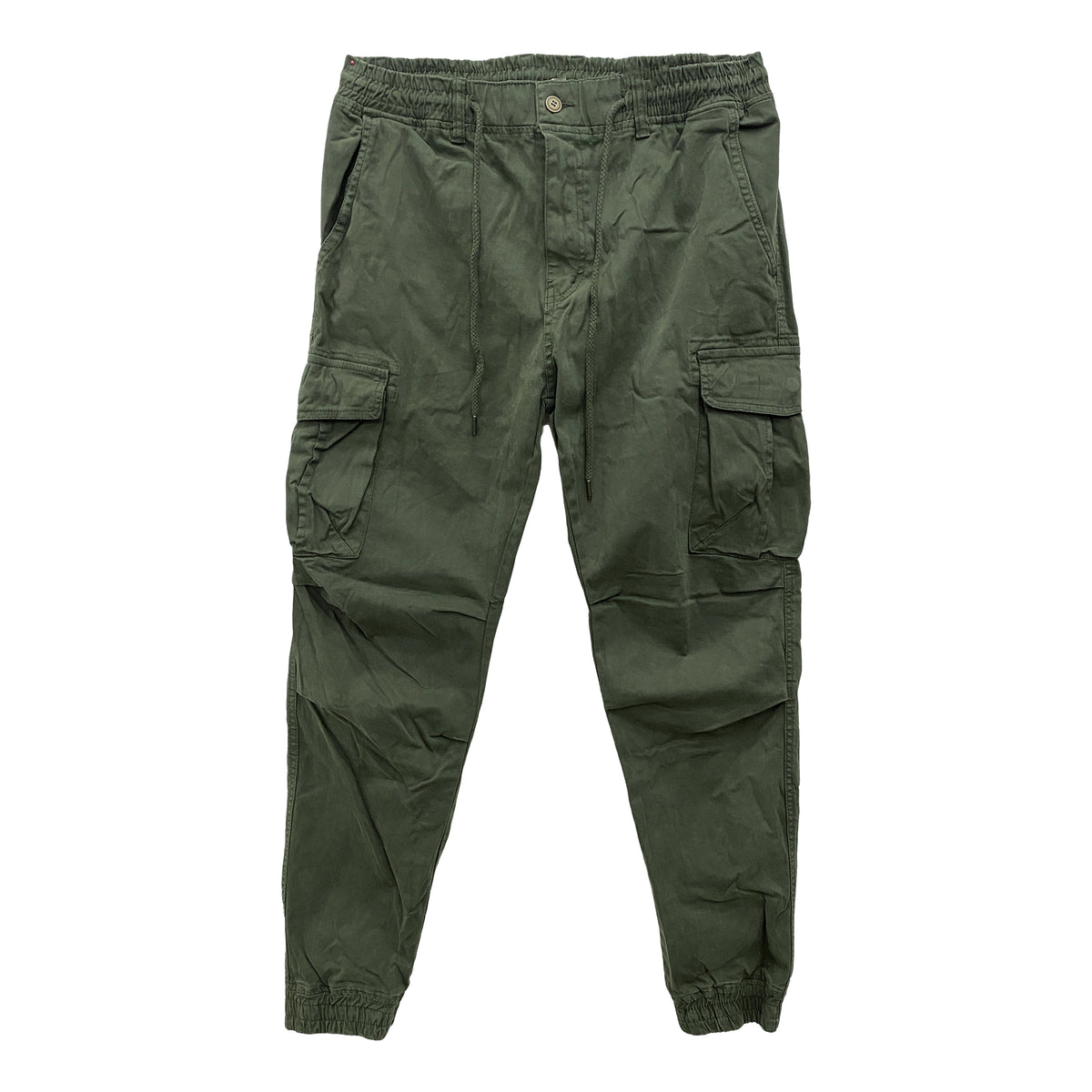 Ανδρικά παντελόνια cargo με λάστιχο Army green 200 ANSIN