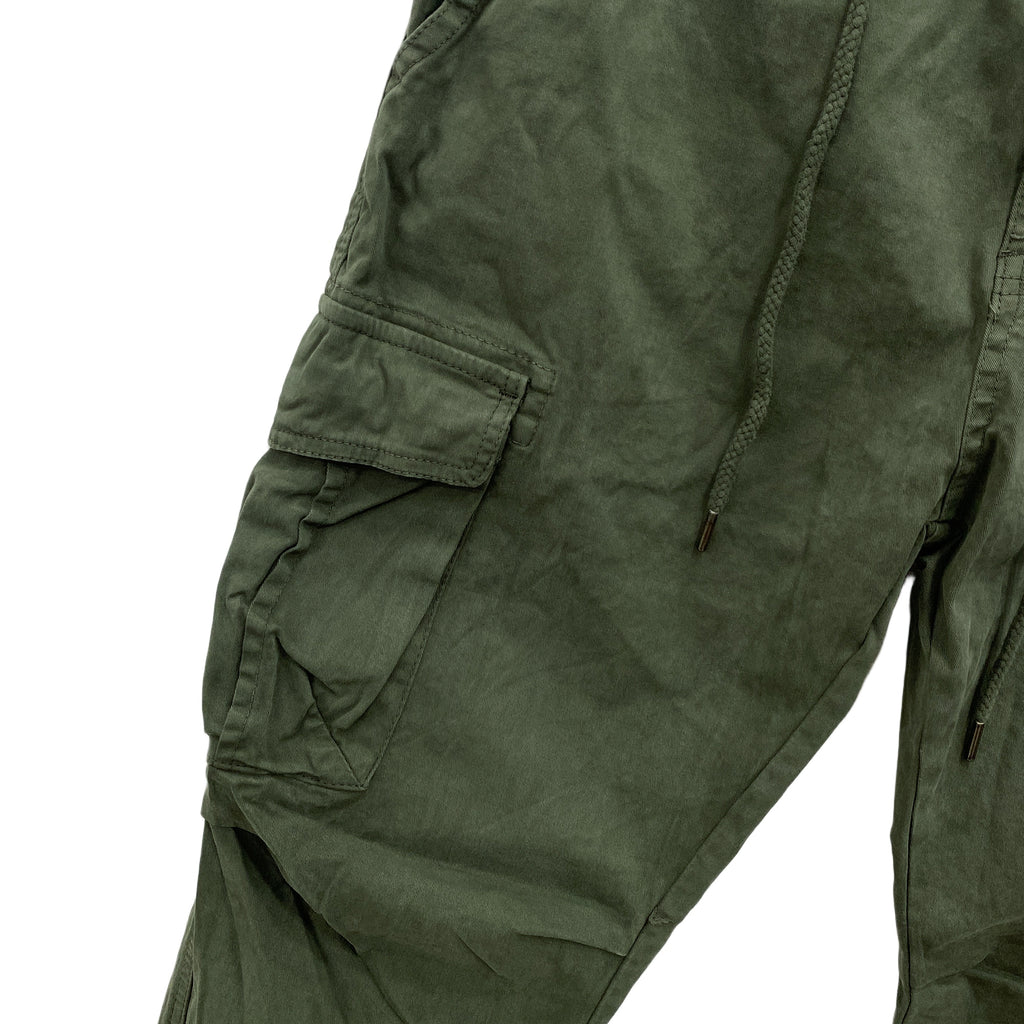 Ανδρικά παντελόνια cargo με λάστιχο Army green 200 ANSIN