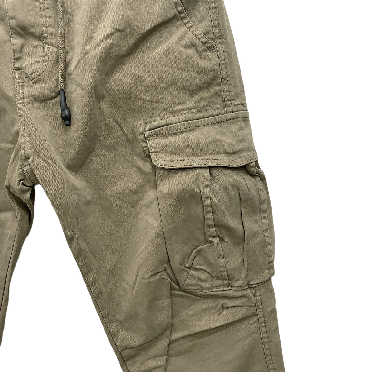 Ανδρικά παντελόνια cargo με λάστιχο Khaki 200 ANSIN