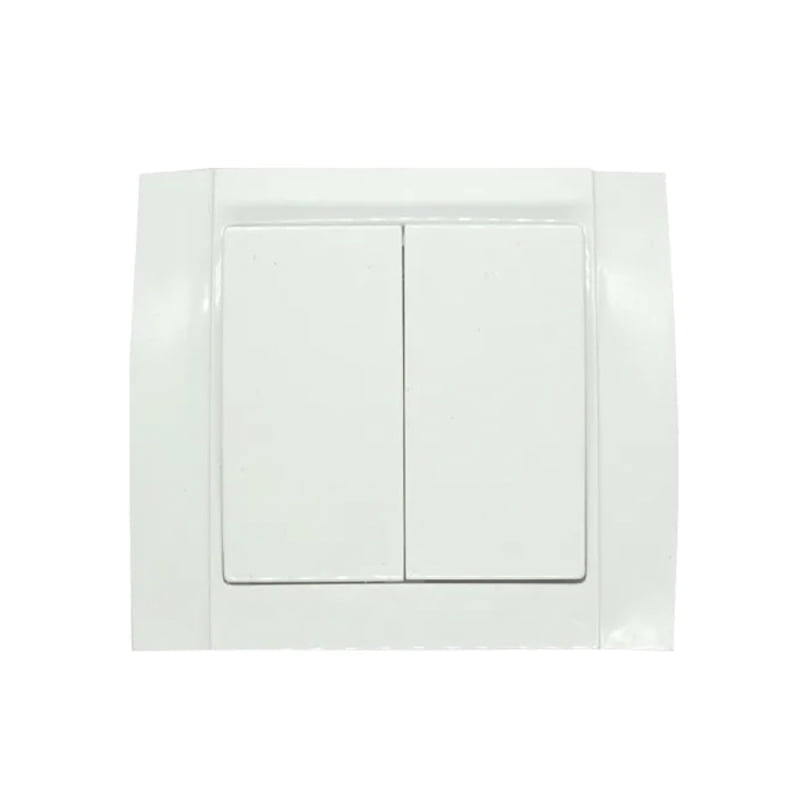 Διακόπτης διπλός λευκός Songrui - Wall switch OEM