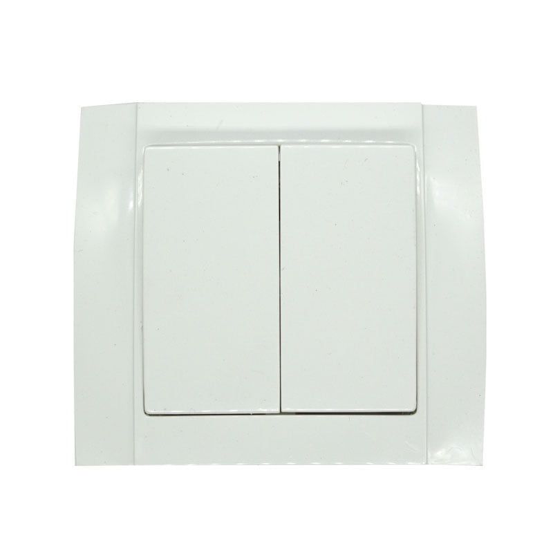 Διακόπτης διπλός λευκός Songrui - Wall switch OEM