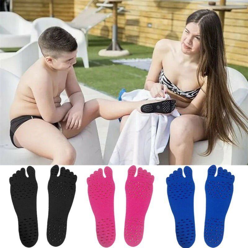 Αντιολισθητικά αυτοκόλλητα πατούσας - Non-slip foot stickers - Ροζ - XL OEM