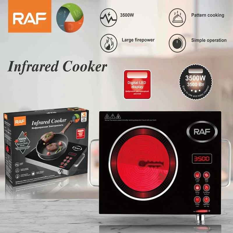 RAF Επιτραπέζια Εστία Κεραμική Μονή 3500W R.8003 - Infrared Cooker RAF