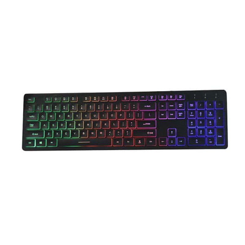 Gaming Ενσύρματο φωτιζόμενο πληκτρολόγιο RGB Andowl Q30K-RGB - Multimedia Keyboard OEM