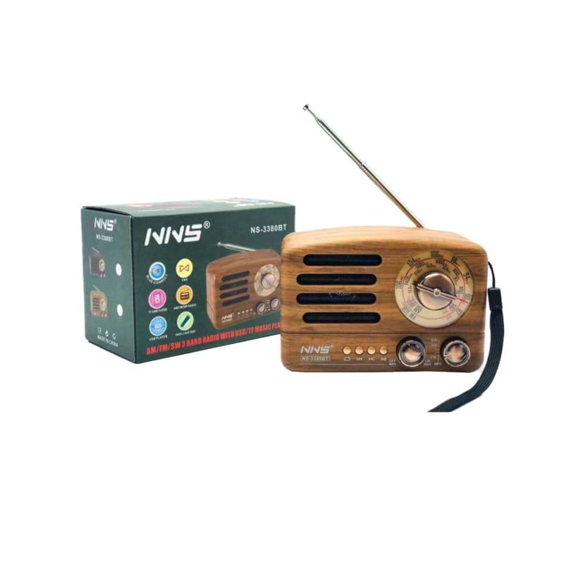 NNS Ραδιόφωνο NS-3380BT - Radio - Καφέ NNS