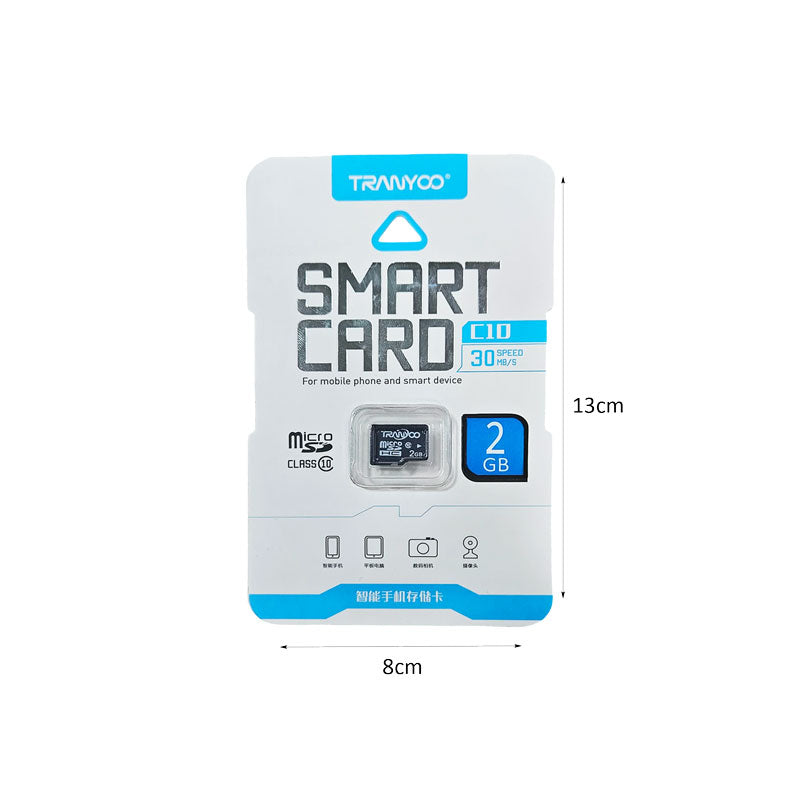 Tranyoo Κάρτα Μνήμης Micro SD 2GB Class 10 - Micro SD Memory Card 2GB Class 10 OEM