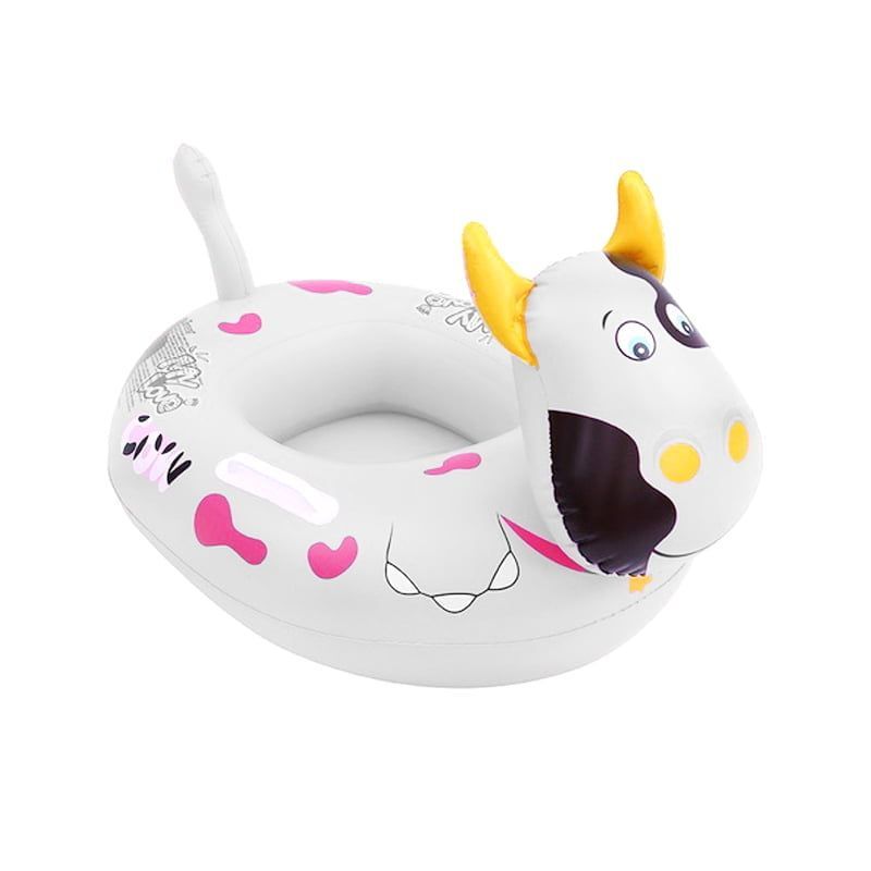 Φουσκωτό σωσίβιο θαλάσσης αγελάδα 1τεμ - Baby boat SY-A0501 - Λευκό - Μπλε - Ροζ OEM