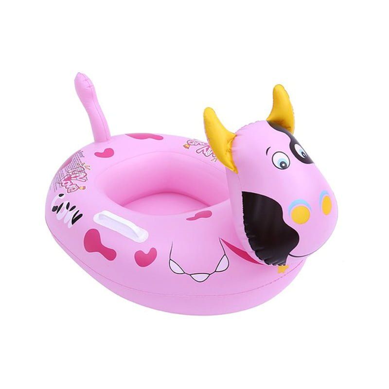 Φουσκωτό σωσίβιο θαλάσσης αγελάδα 1τεμ - Baby boat SY-A0501 - Λευκό - Μπλε - Ροζ OEM