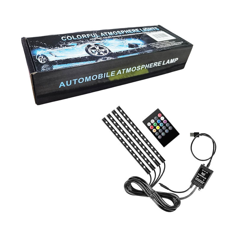 Σύστημα Κρυφού Φωτισμού LED Αυτοκινήτου με Τηλεχειριστήριο - Car atmosphere lights OEM