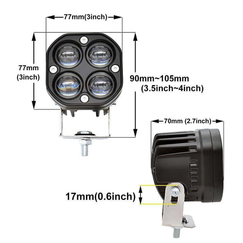 Προβολέας εργασίας 4 LED 10-30V - LED work light OEM
