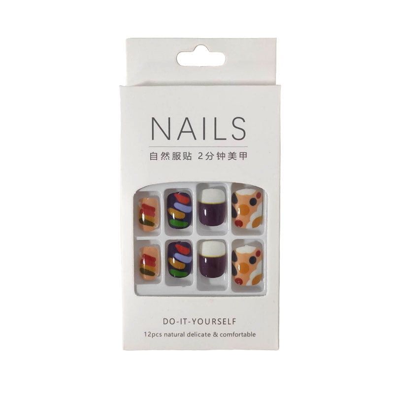 Αυτοκόλλητα νύχια σε διάφορα σχέδια - Press-on fake nails OEM