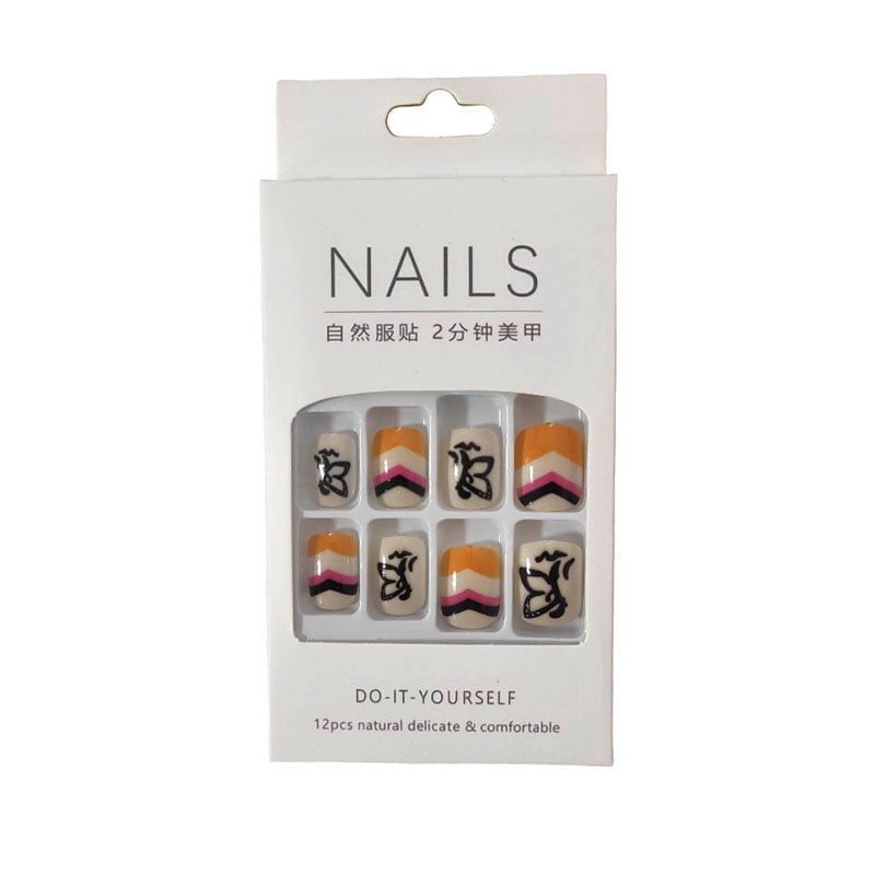 Αυτοκόλλητα νύχια σε διάφορα σχέδια - Press-on fake nails OEM