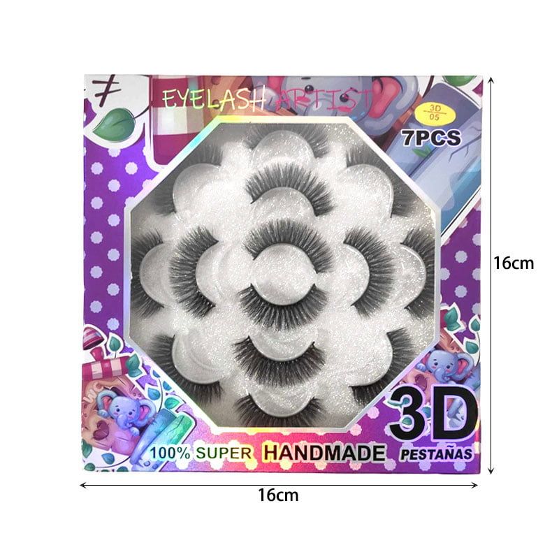 Βλεφαρίδες 3D 7 ζευγάρια 14τμχ - Eyelash artist handmade OEM