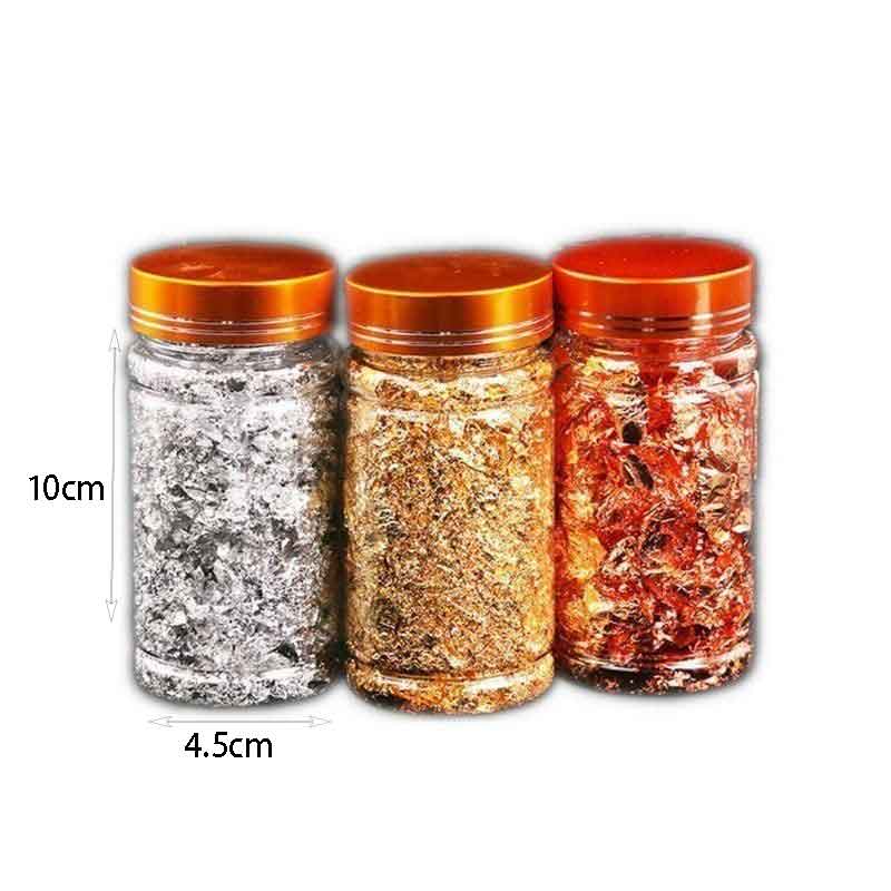 Φύλλα ασήμι για διακόσμηση νυχιών - Nail art decoration foil glitter - Ασημί - Μπρονζέ - Χρυσό OEM