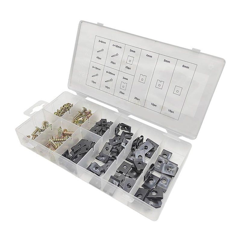 Βίδες & κλιπ U-TYPE σετ 170τμχ - U-clip and screw assortment OEM