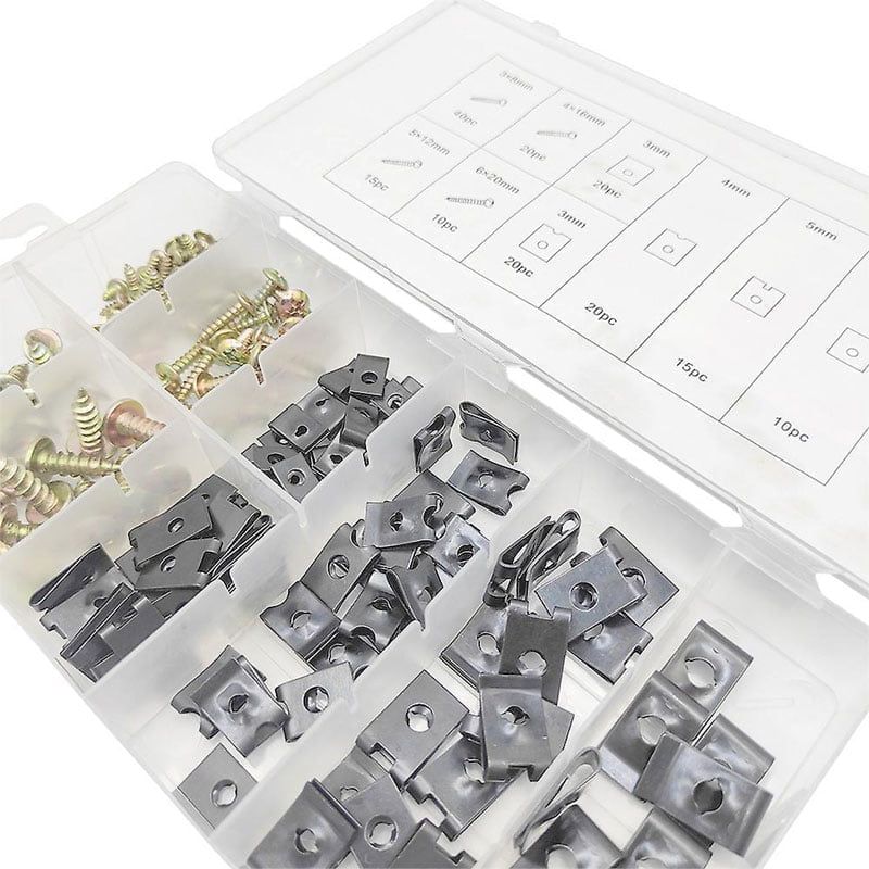 Βίδες & κλιπ U-TYPE σετ 170τμχ - U-clip and screw assortment OEM