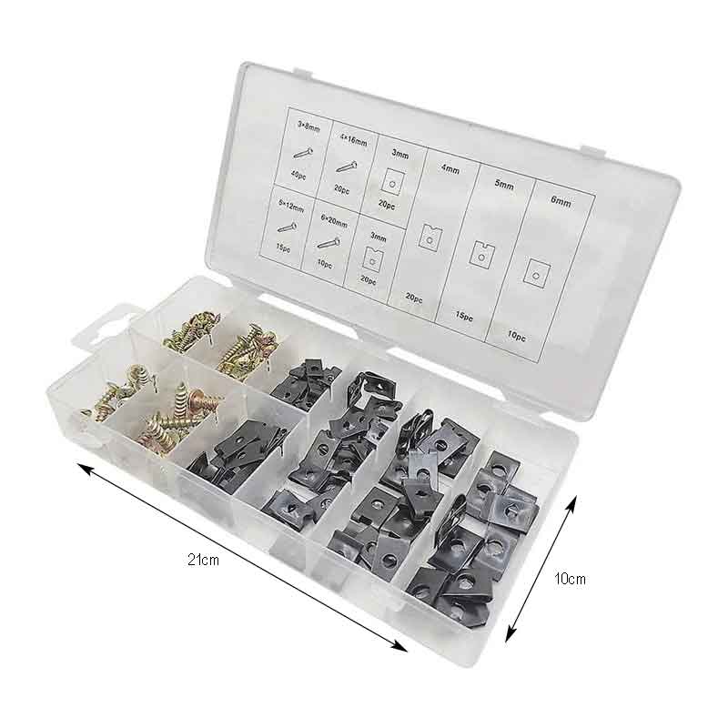 Βίδες & κλιπ U-TYPE σετ 170τμχ - U-clip and screw assortment OEM