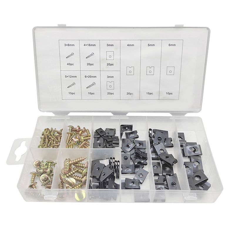 Βίδες & κλιπ U-TYPE σετ 170τμχ - U-clip and screw assortment OEM
