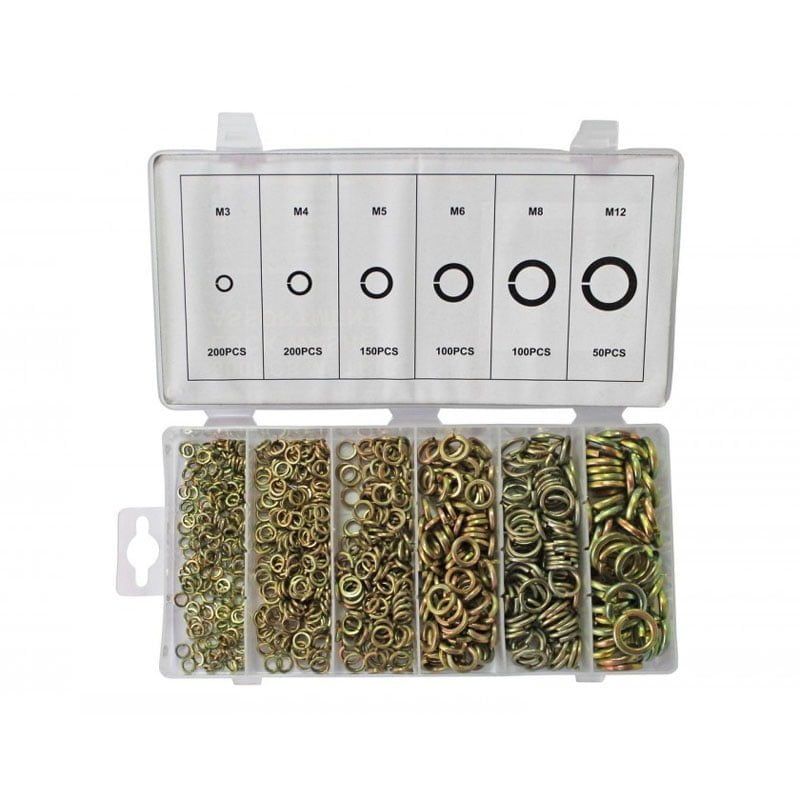 Σετ γκρόβερ γαλβανιζέ 800τμχ - Metric lock washer assortment OEM