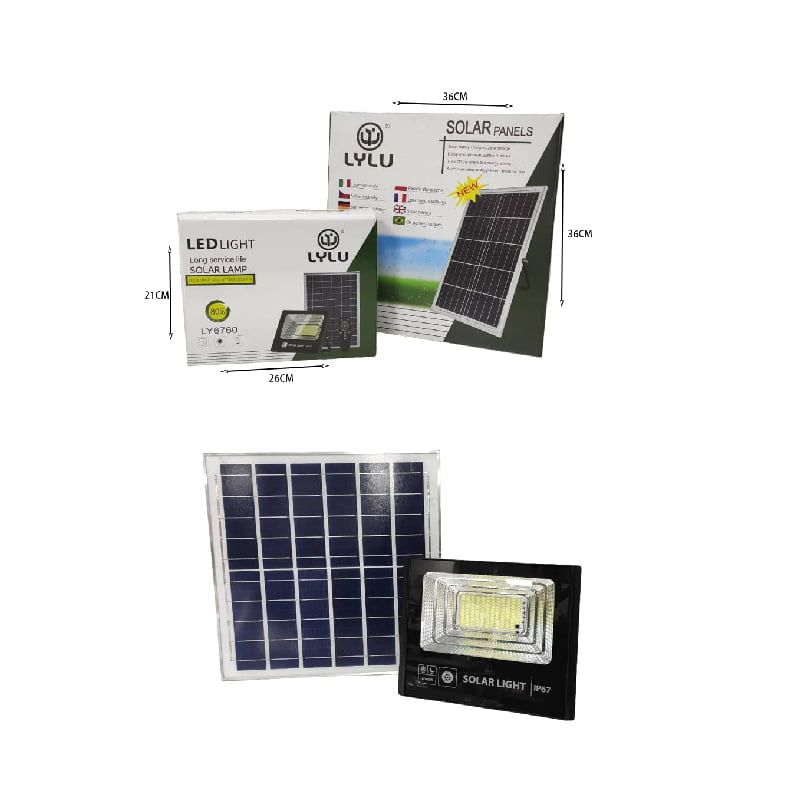 LYLU Ηλιακός προβολέας με τηλεχειριστήριο 200W LY6760 - Solar light OEM