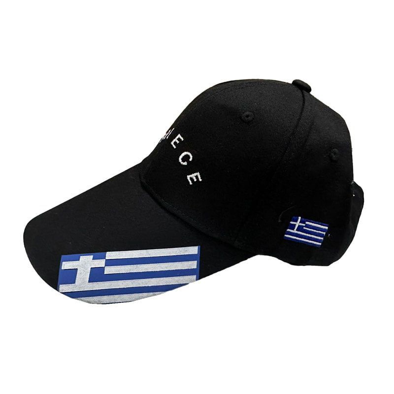 Τζόκεϊ καπέλο Greece - Jockey hat - Λευκό - Μαύρο - Μπλε OEM