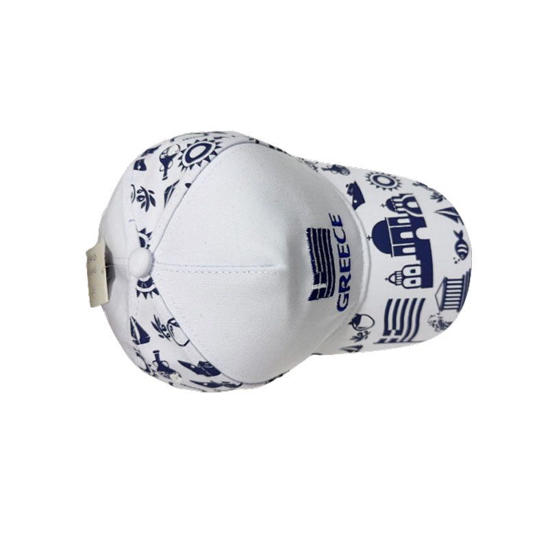 Τζόκεϊ καπέλο Greece - Jockey hat - Λευκό - Μπλε OEM