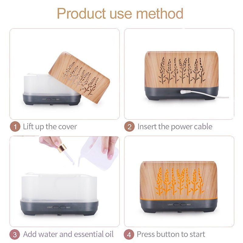 Συσκευή για Αρωματοθεραπεία με φωτισμό - Flame Diffuser color OEM