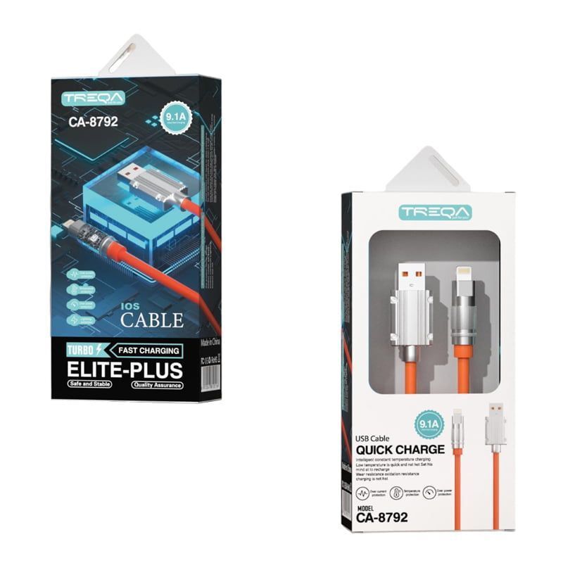 Treqa CA-8792 καλώδιο δεδομένων 1m USB σε Lighting - Elite Plus Cable Treqa