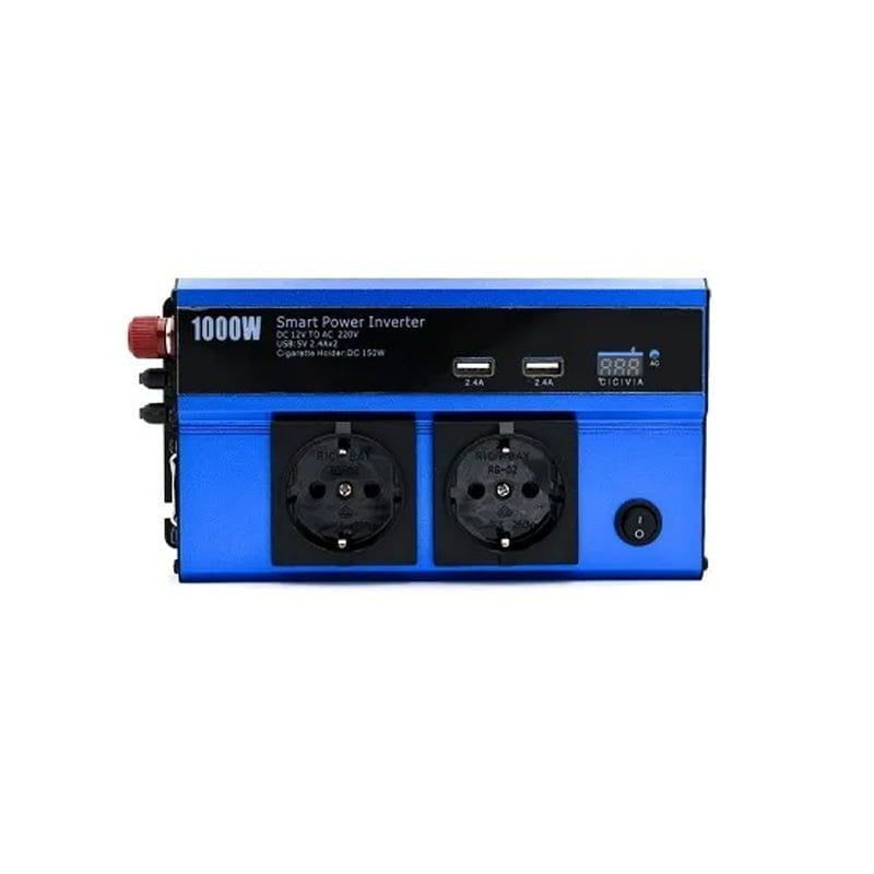 ANDOWL QY-7011 Μετατροπέας Ισχύος Αυτοκινήτου 1000W 12V 220V με 2xUSB - Smart power inverter OEM