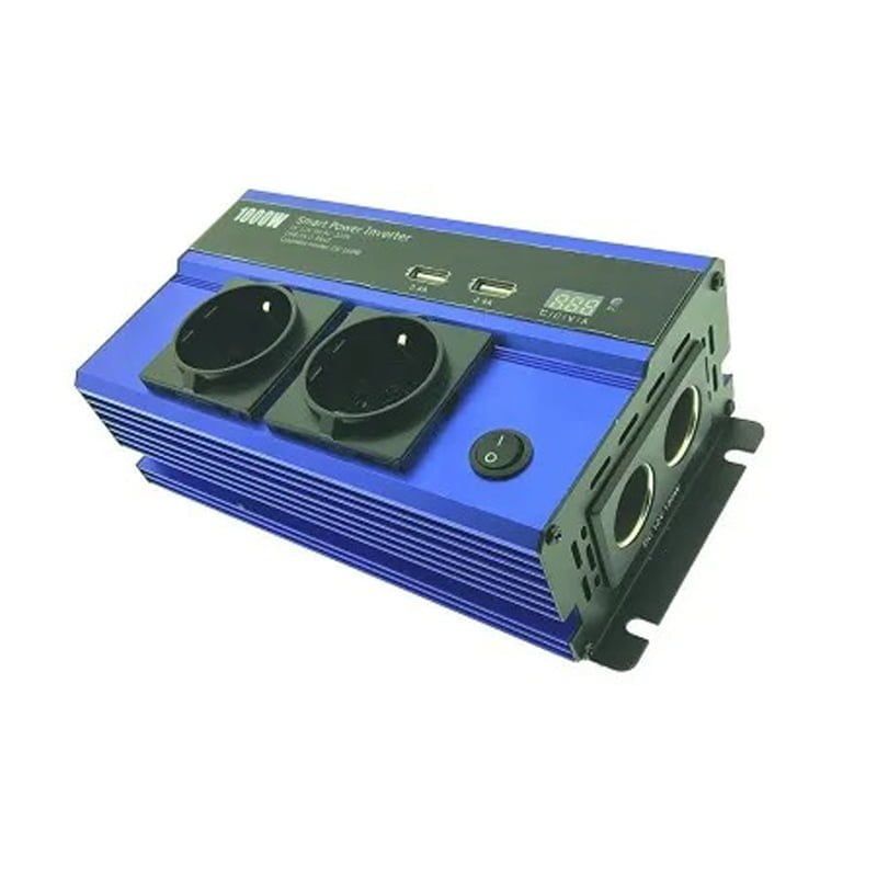 ANDOWL QY-7011 Μετατροπέας Ισχύος Αυτοκινήτου 1000W 12V 220V με 2xUSB - Smart power inverter OEM