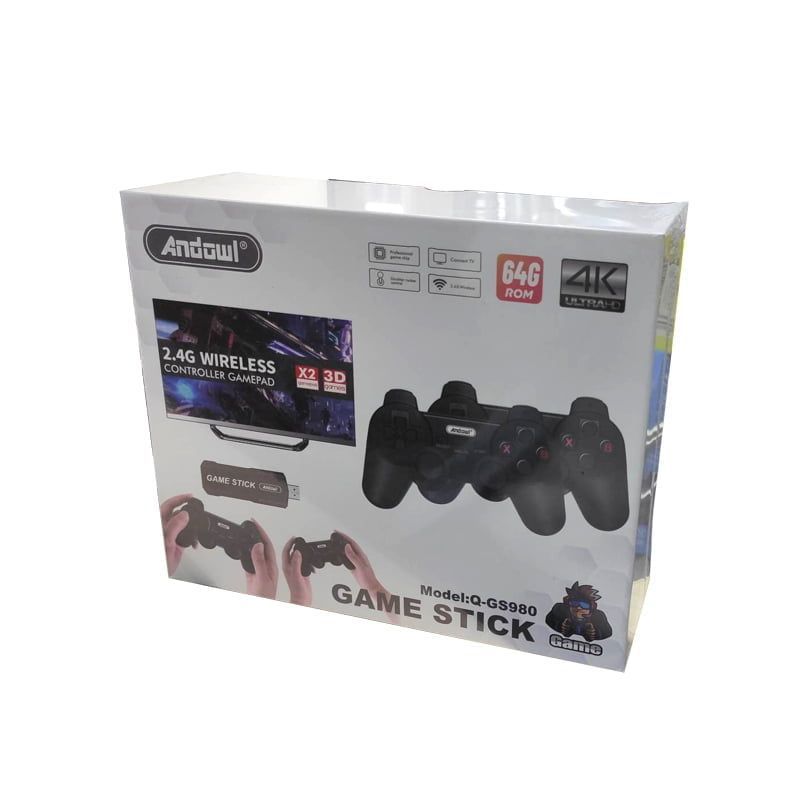 Andowl Ασύρματα χειριστήρια παιχνιδιών 2.4G Q-GS980 - Wireless Controller Gamepad with 4K Ultra HD Game Stick ANDOWL