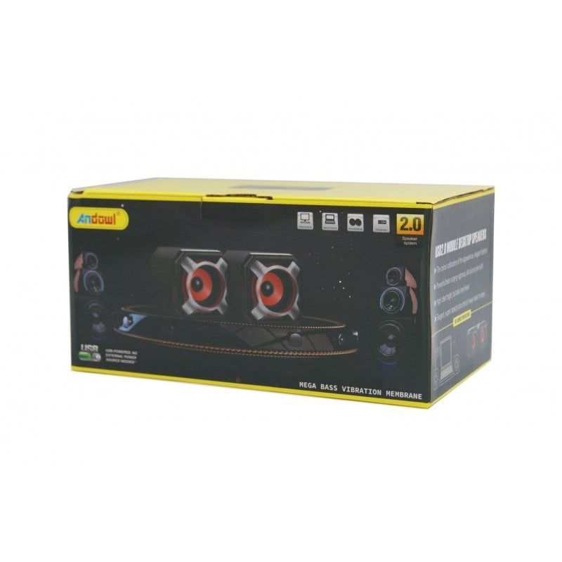 Andowl Ηχεία 2.0 Multimedia Mini Speaker Q88 - Mobile Desktop Speakers ANDOWL