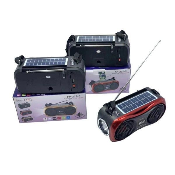 EPE FP-227-S Φορητό Ηλιακό Ηχείο με USB & φακό – Wireless speaker with USB & torch - Μαύρο EPE
