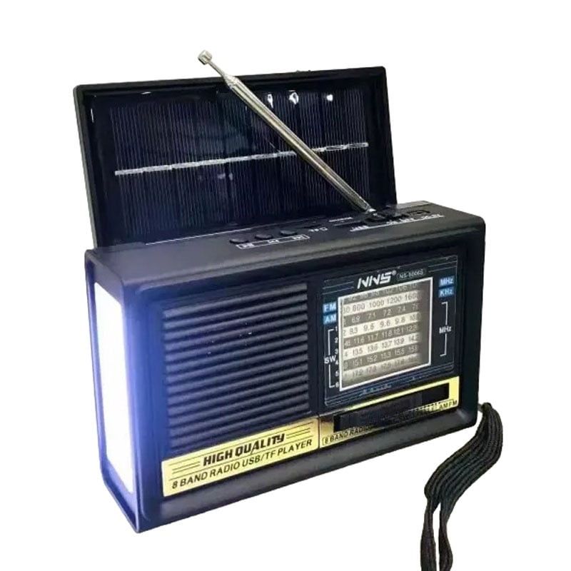 NNS NS-5006S Επιτραπέζιο Ραδιόφωνο Ηλιακό με USB - Solar charge radio - Μαύρο NNS