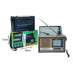 NNS NS-5006S Επιτραπέζιο Ραδιόφωνο Ηλιακό με USB - Solar charge radio - Μαύρο NNS